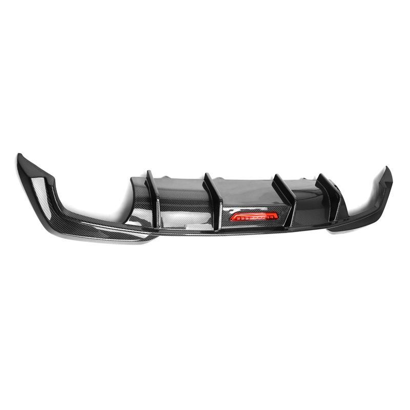 Carbon Fiber Rear Diffuser w/ Brake Light TK Style - BMW G20 3 Series