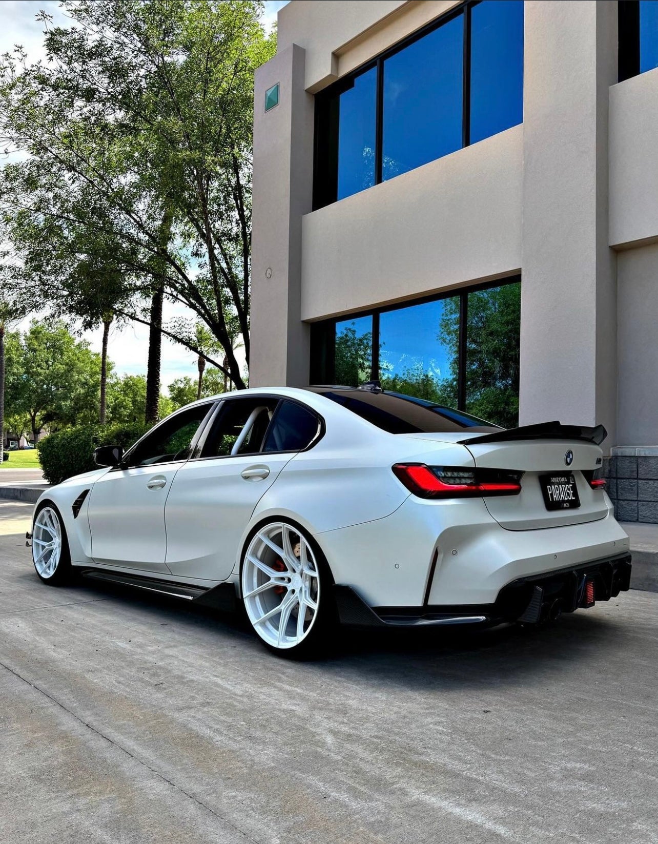 Honeycomb Carbon Fiber Trunk Spoiler PSM Style - BMW G80 M3 / G20 3 Series