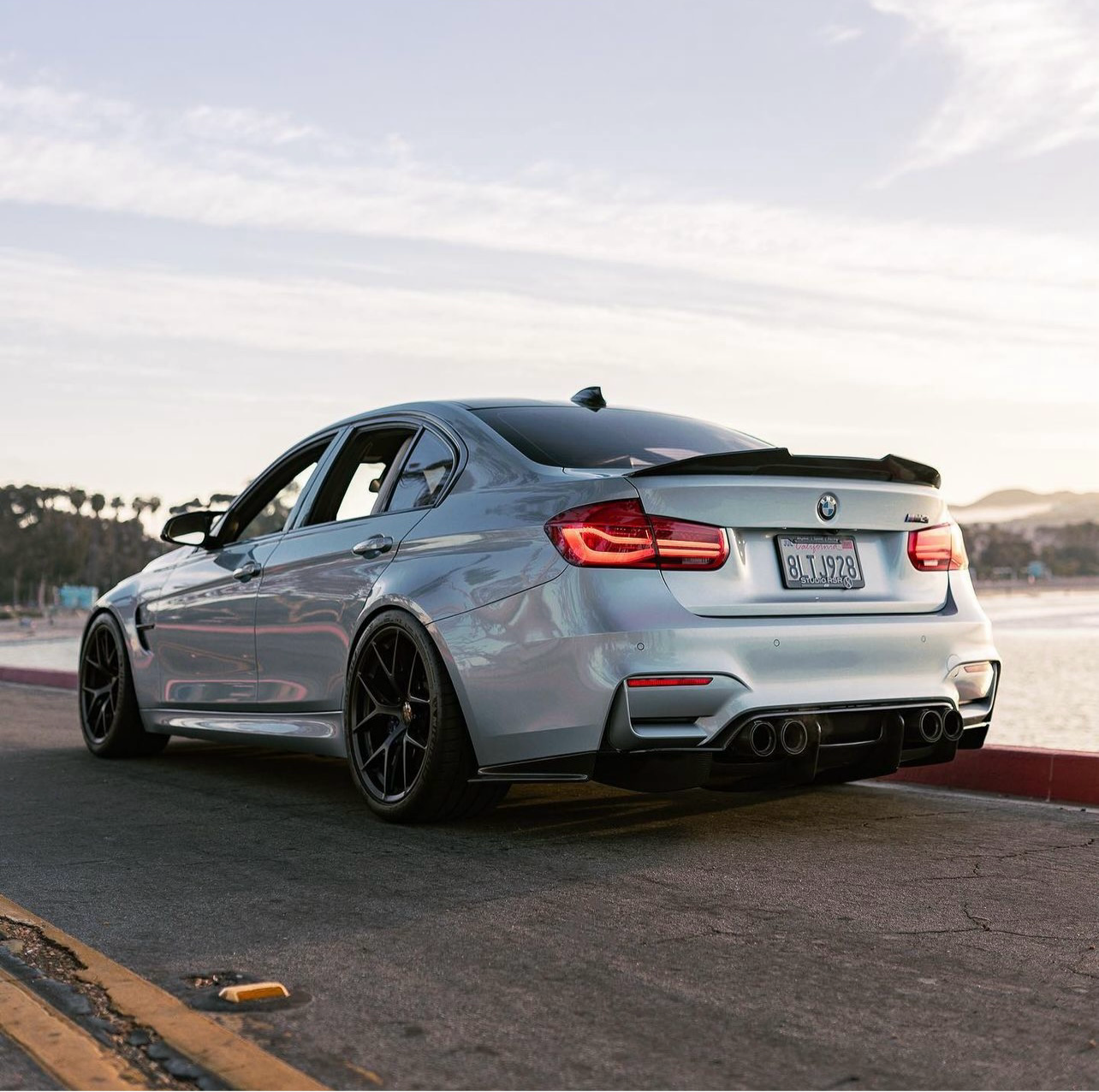 Honeycomb Carbon Fiber Trunk Spoiler PSM Style - BMW F80 M3 / F30 3 Series