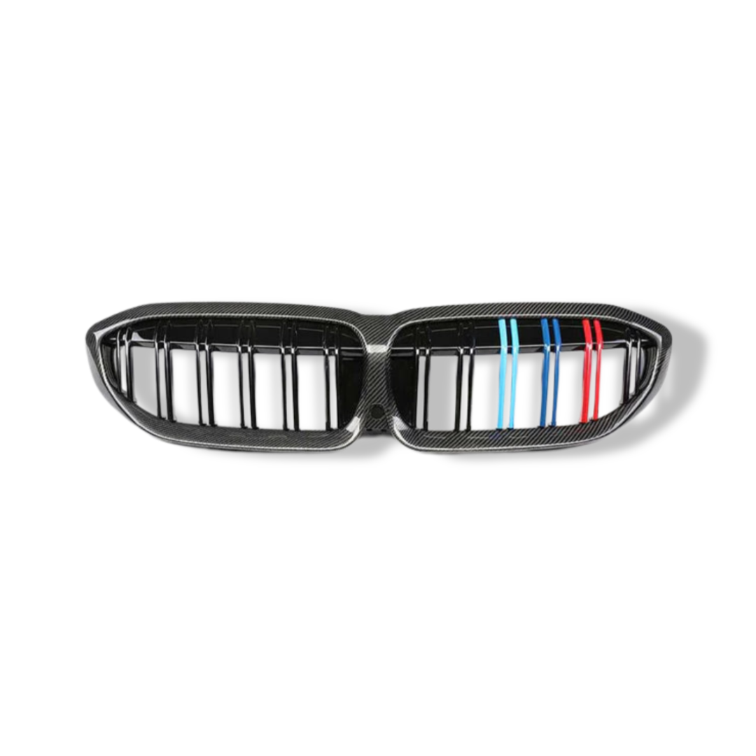 Carbon Fiber Dual Slat Front Grilles - BMW G20 / G28 3 Series