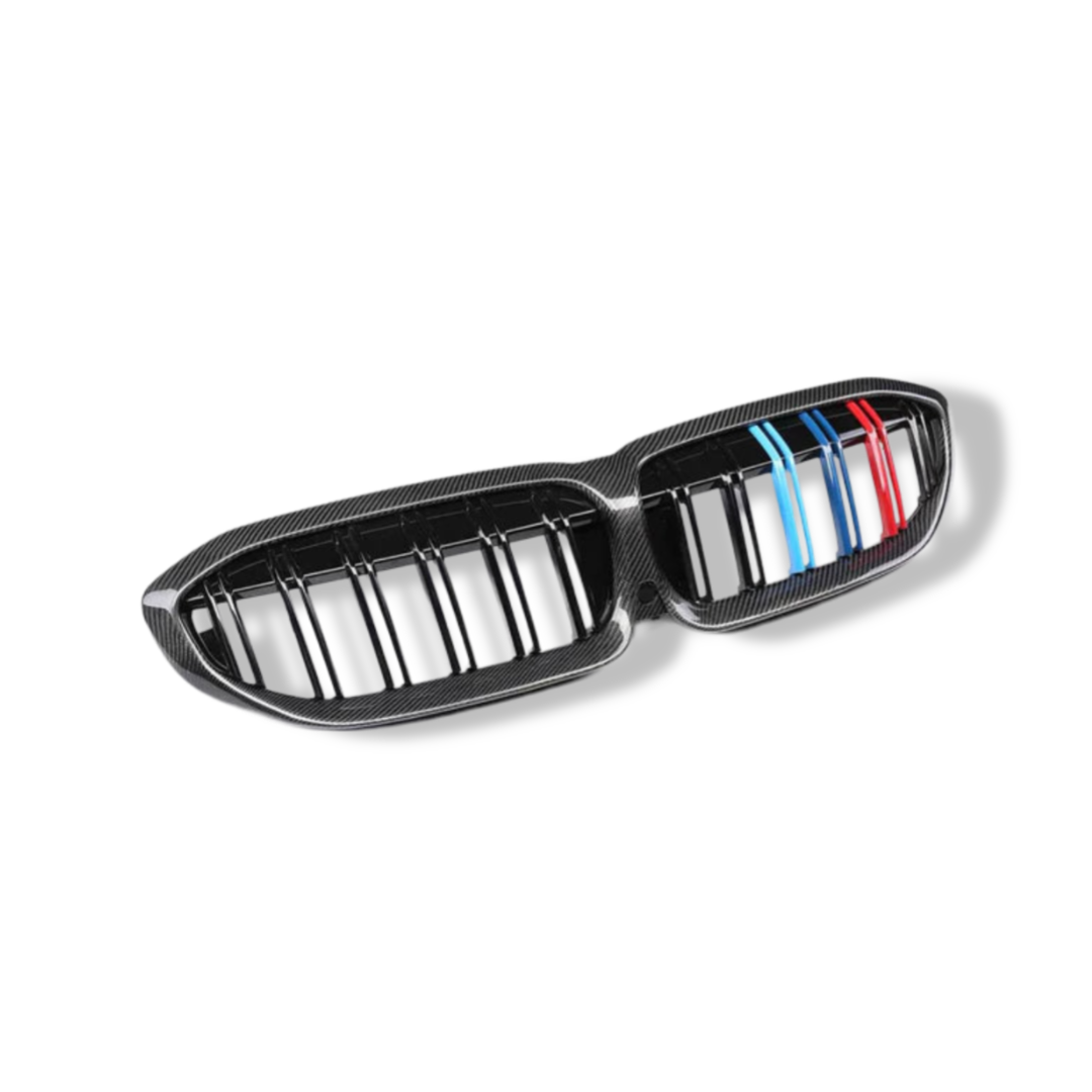 Carbon Fiber Dual Slat Front Grilles - BMW G20 / G28 3 Series