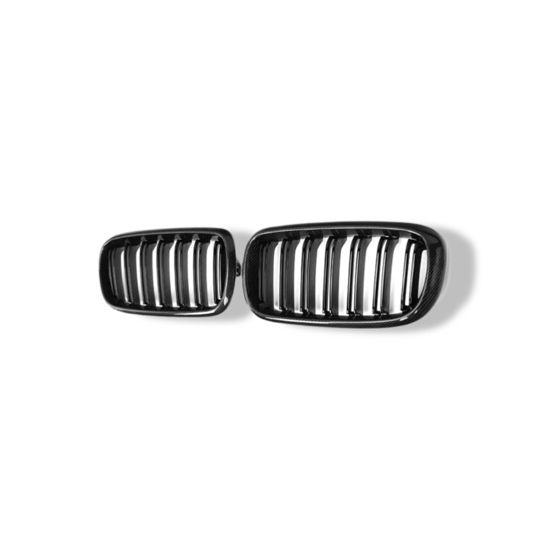 Dual Slat Carbon Fiber Front Grilles - BMW F15 X5 / F16 X6