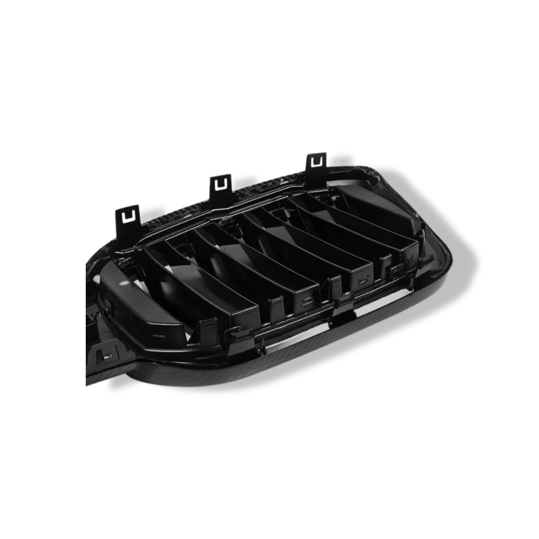 Carbon Fiber Dual Slat Front Grilles SQ Style - BMW F97 X3M LCI
