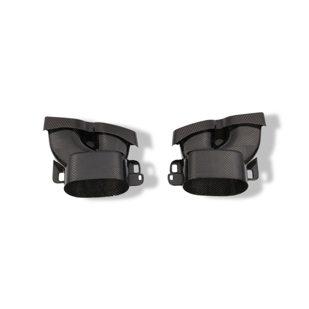 Carbon Fiber Dual Exhaust Tips BRS Style - Mercedes Benz W205 C63 AMG, W213 E63 AMG, & W222 S63 AMG