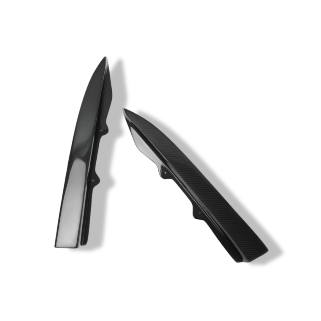 Carbon Fiber Rear Canard Splitters V Style - BMW F30 3 Series