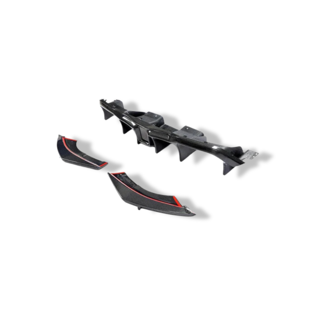 Carbon Fiber Rear Diffuser with LED Light - BMW F87 M2