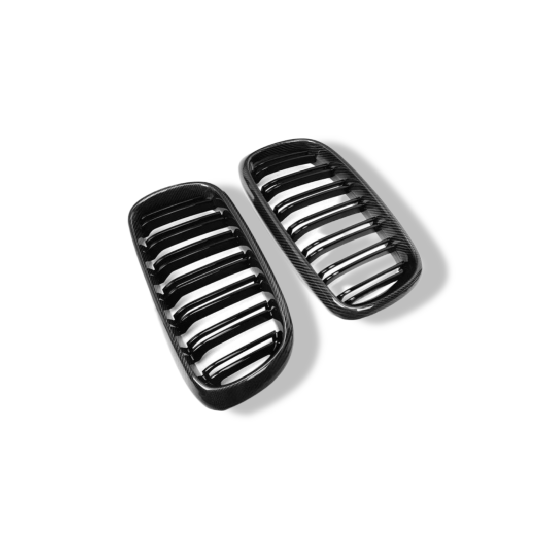 Dual Slat Carbon Fiber Front Grilles - BMW F15 X5 / F16 X6