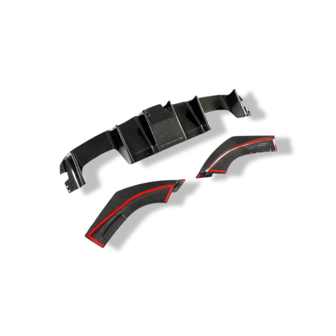 Carbon Fiber Rear Diffuser with LED Light - BMW F87 M2