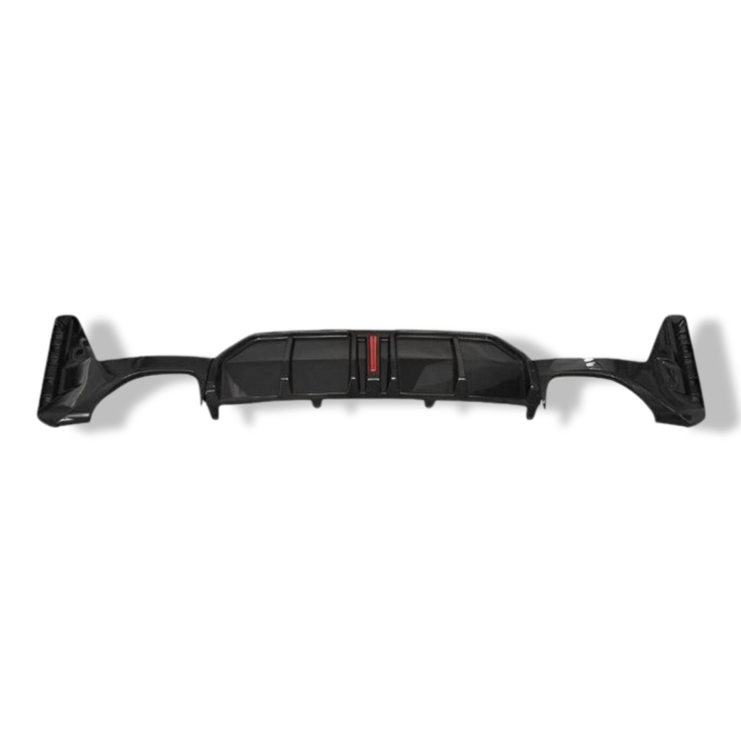Carbon Fiber Rear Diffuser w/ Brake Light TK Style - BMW G20 3 Series