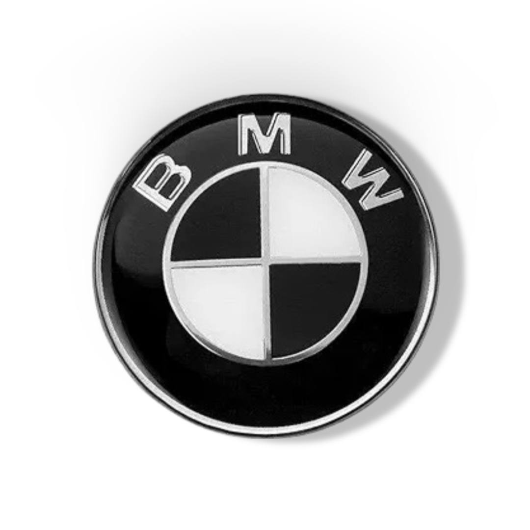Black & White Wheel Emblem Replacement Set (4 Piece)
