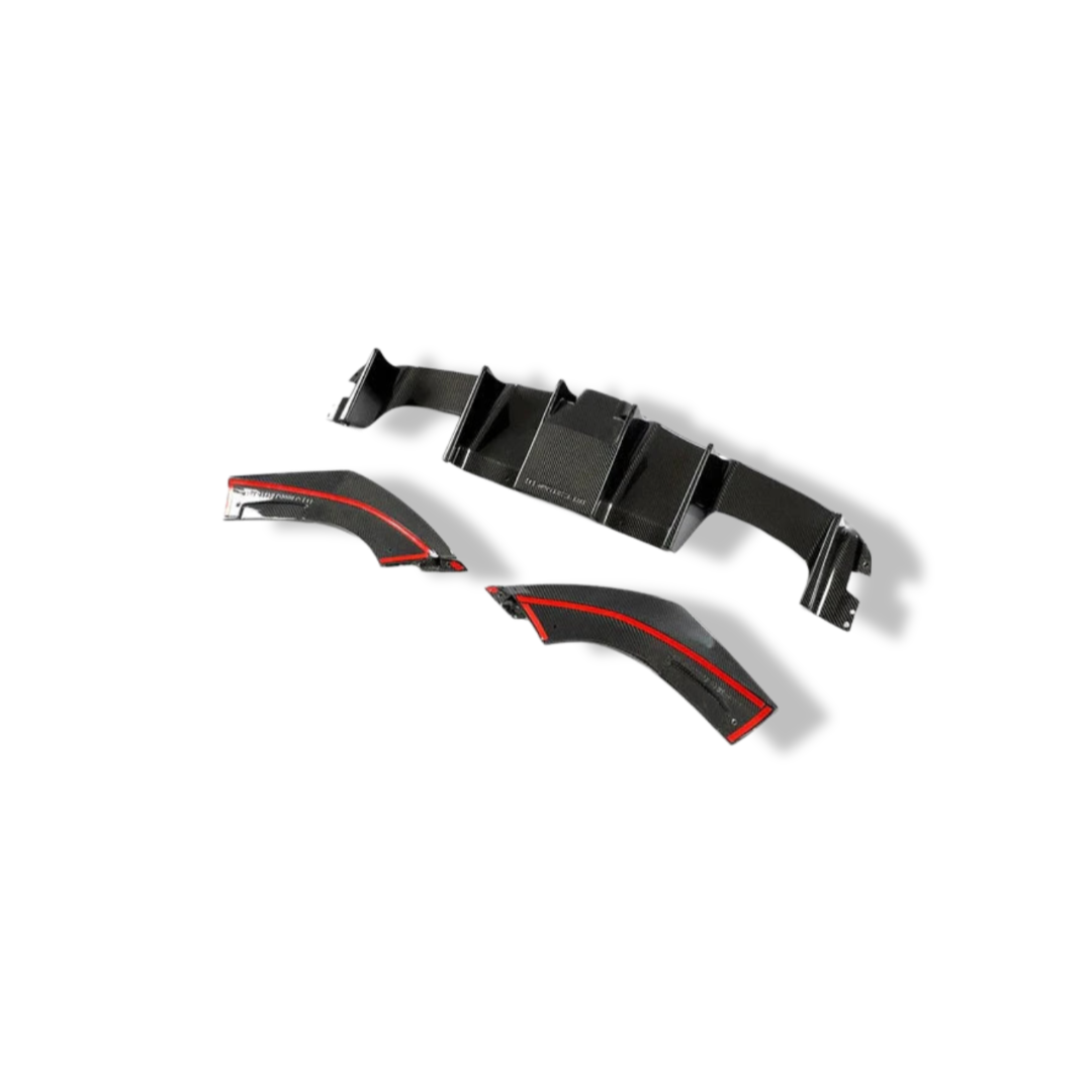 Carbon Fiber Rear Diffuser with LED Light - BMW F87 M2