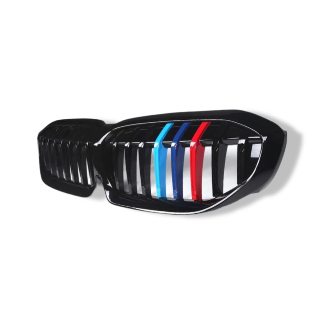 Gloss Black Single Slat Front Grilles - BMW G20 / G28 3 Series