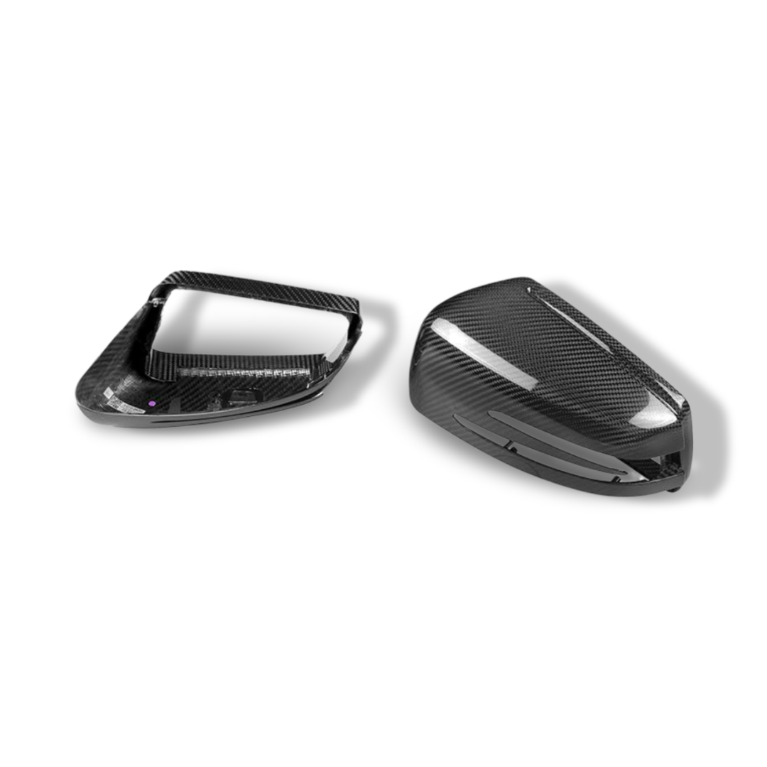 Carbon Fiber Mirror Cap Set - Mercedes Benz W212 E-Class / W204 C-Class / W221 S-Class