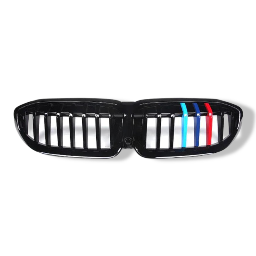 Gloss Black Single Slat Front Grilles - BMW G20 / G28 3 Series