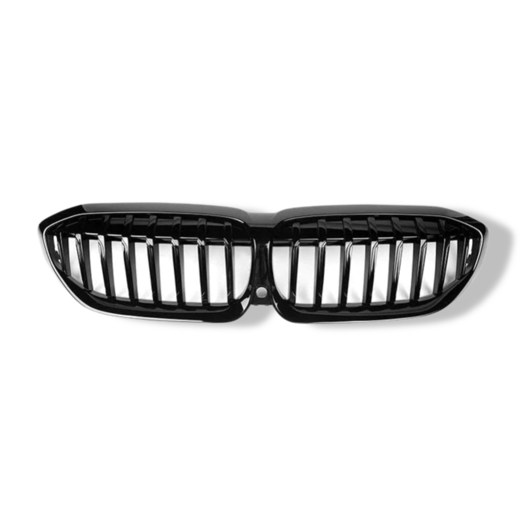 Gloss Black Single Slat Front Grilles - BMW G20 / G28 3 Series