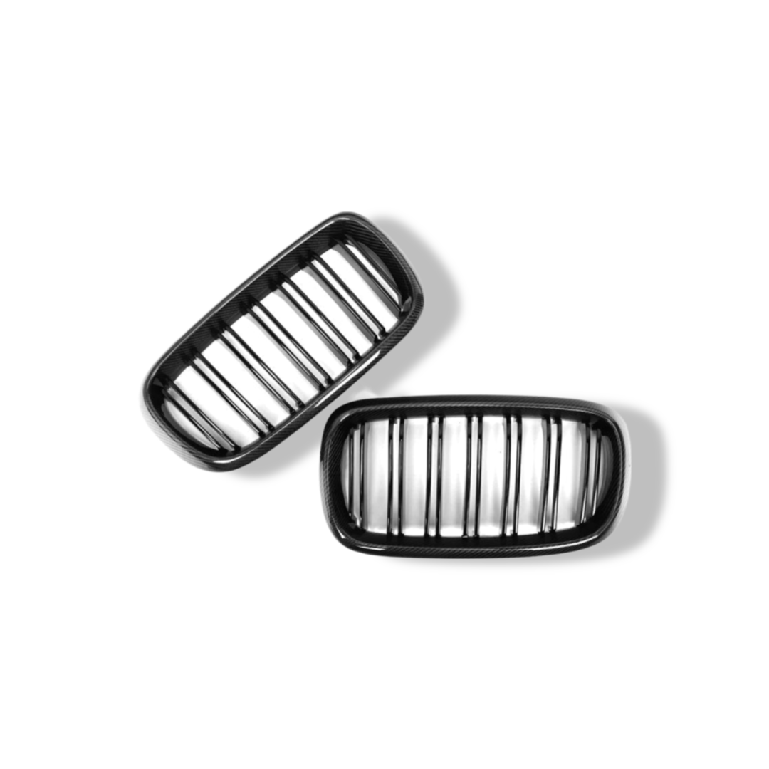Dual Slat Carbon Fiber Front Grilles - BMW F15 X5 / F16 X6